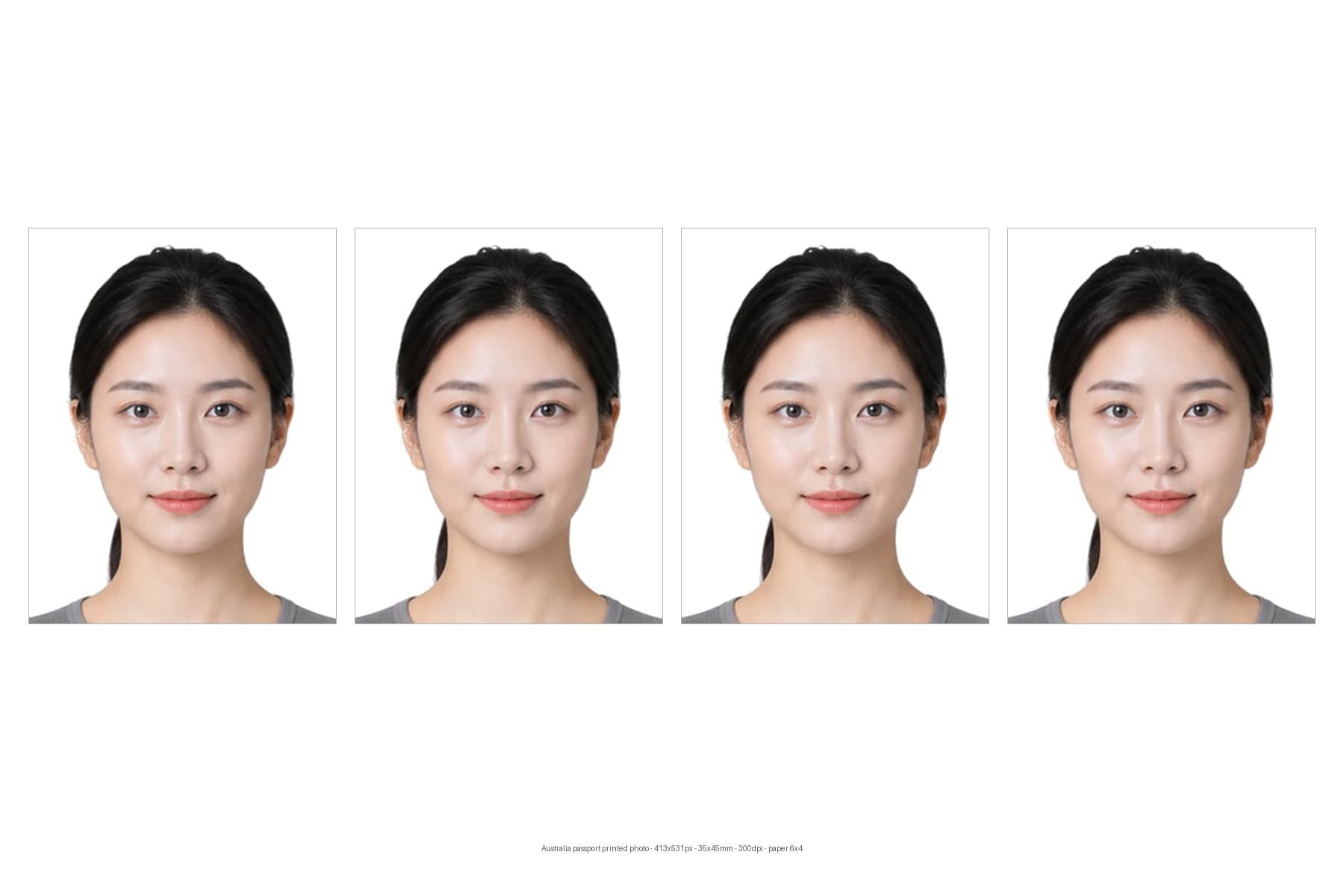 ID photo print sheet example