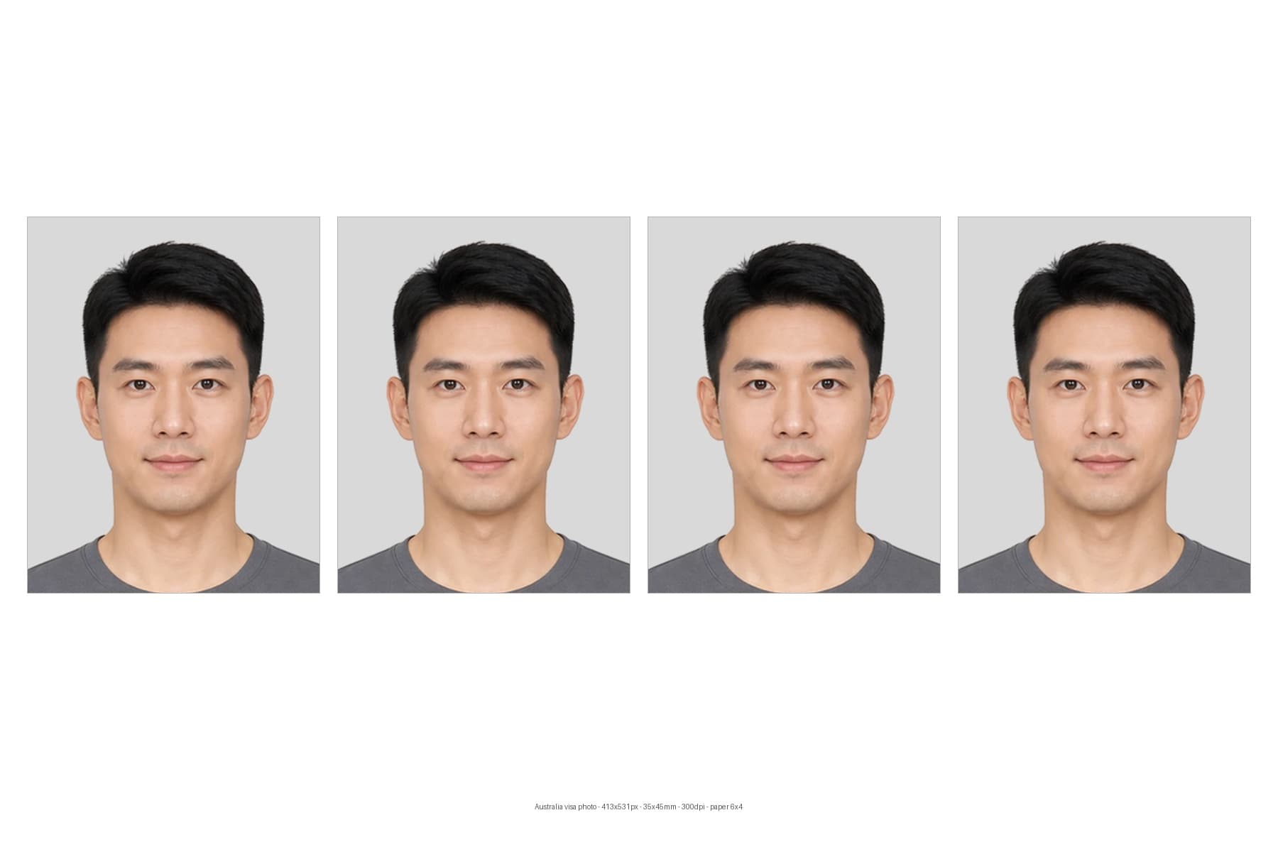 ID photo print sheet example