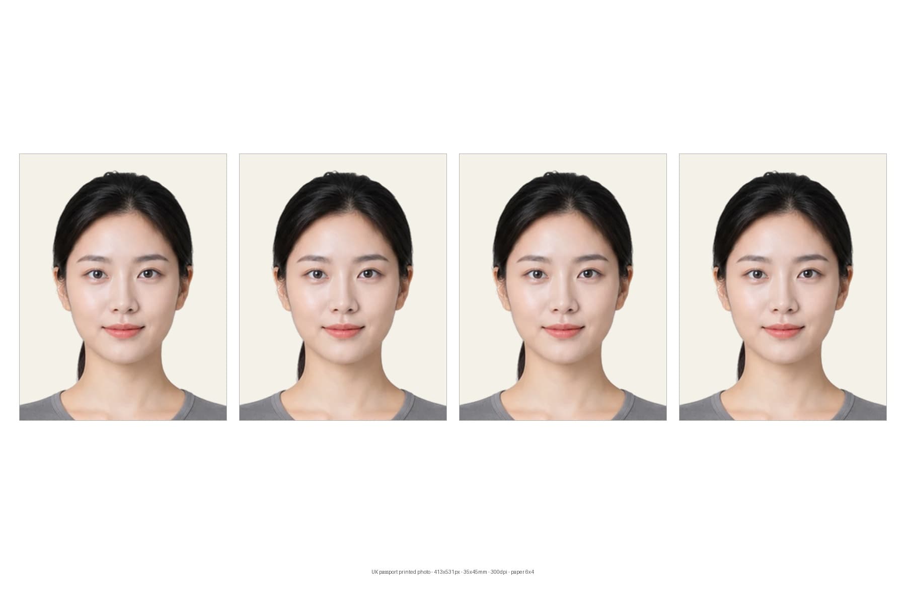 ID photo print sheet example
