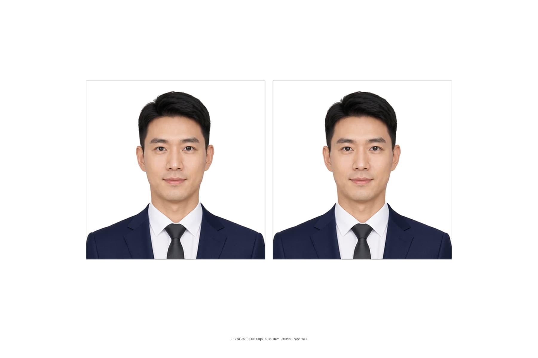 ID photo print sheet example