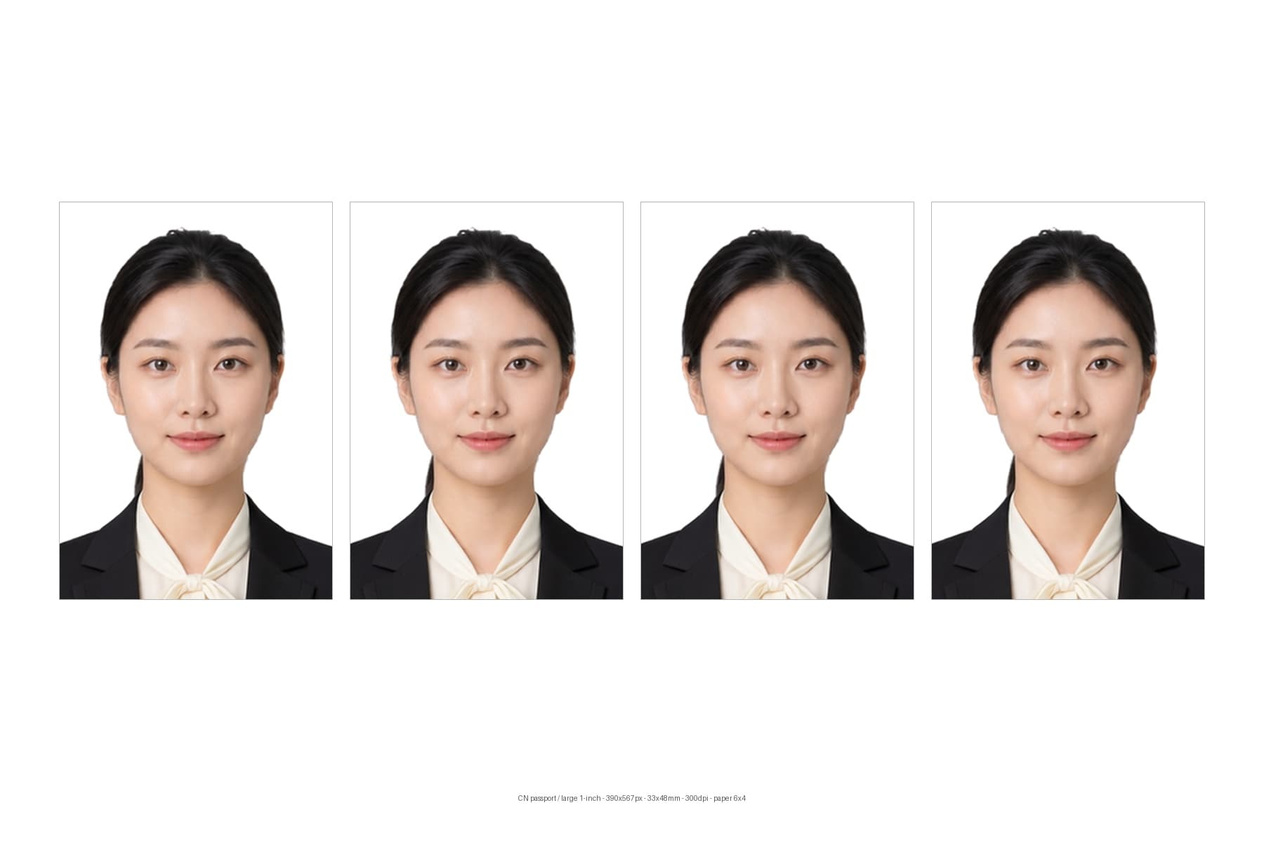 6x4 ID photo print sheet