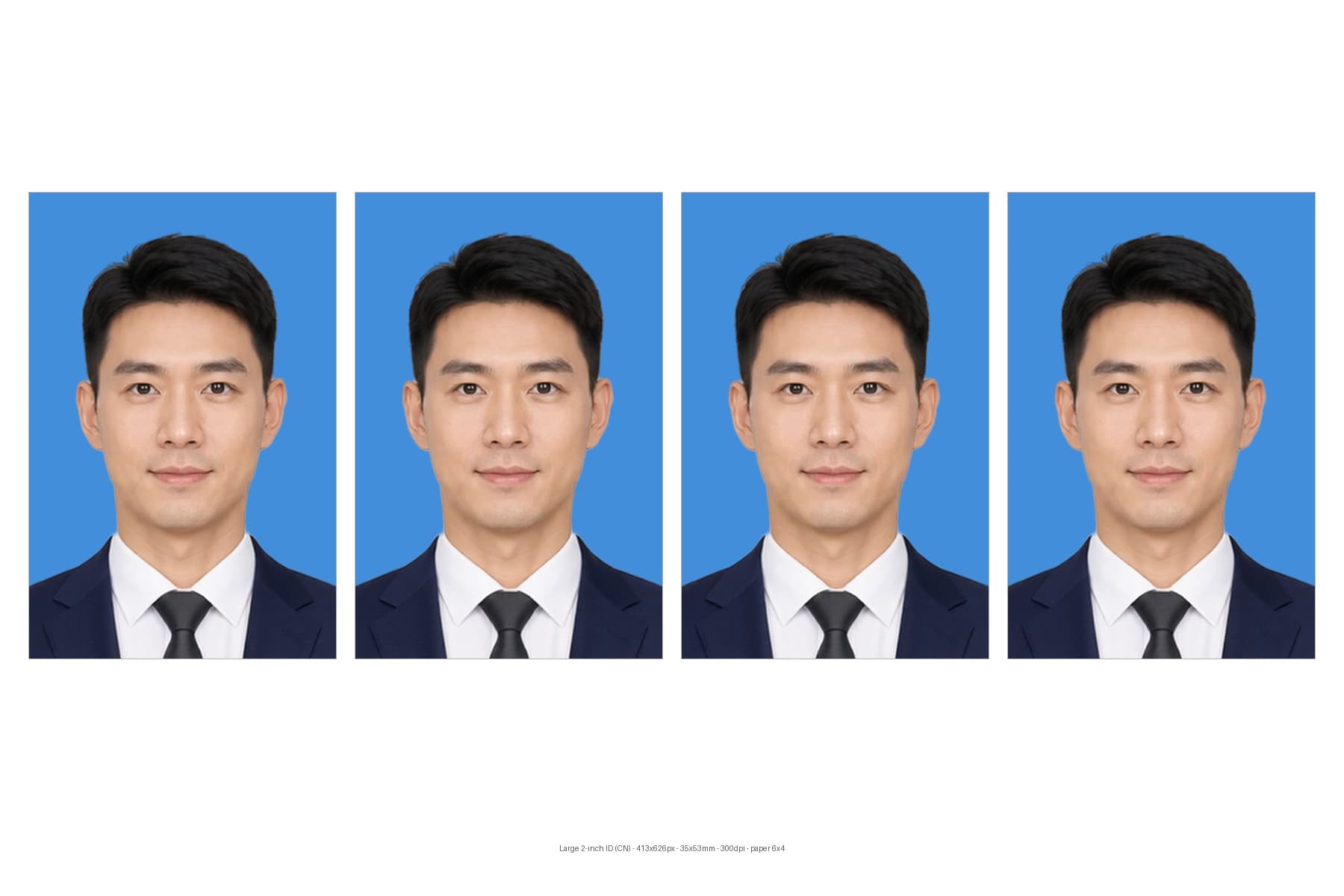 ID photo print sheet example