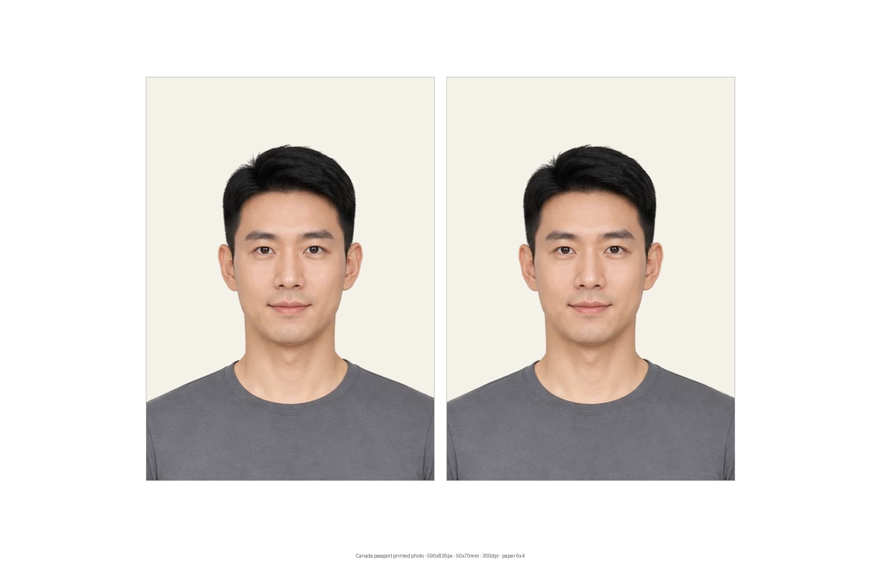 ID photo print sheet example