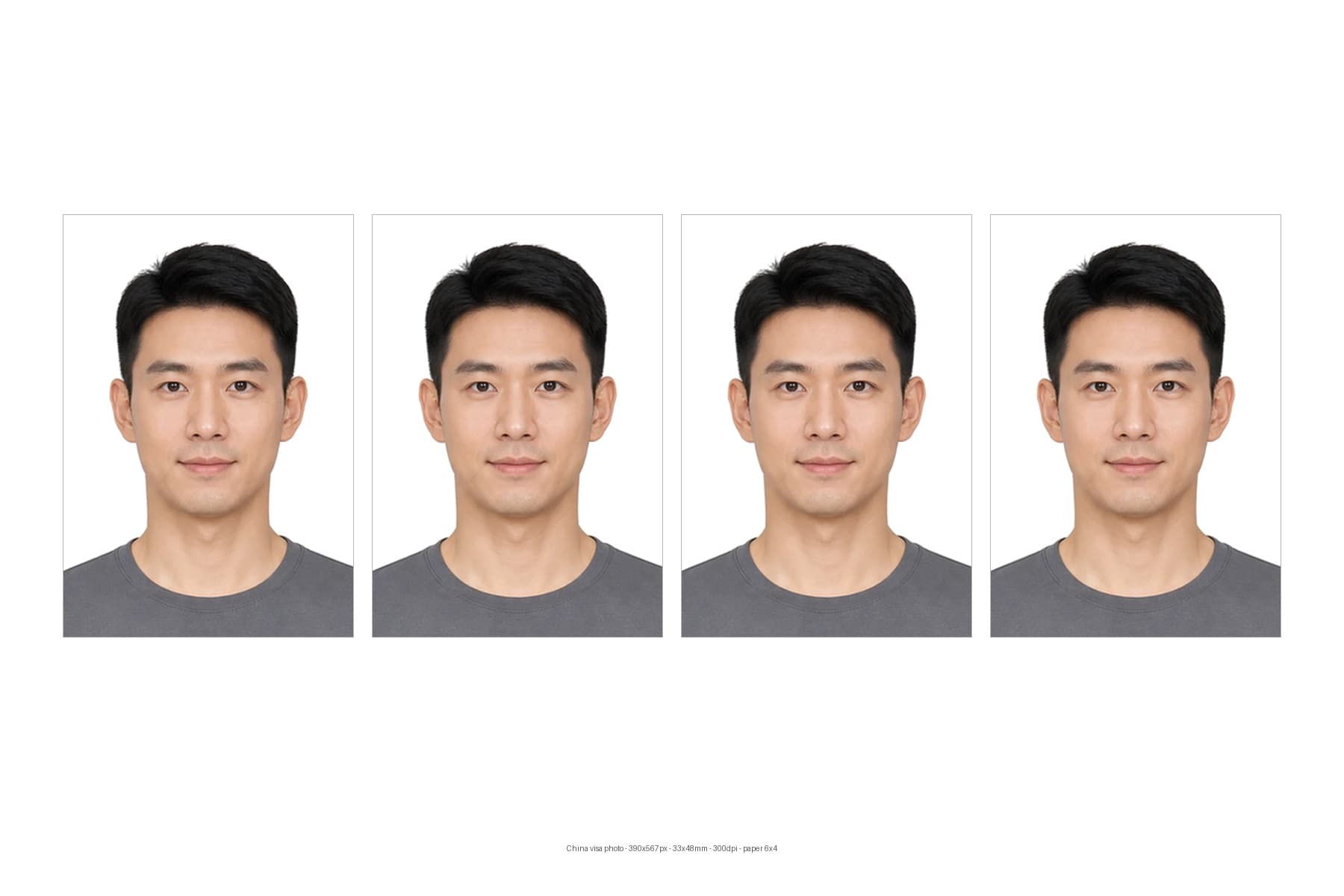 ID photo print sheet example