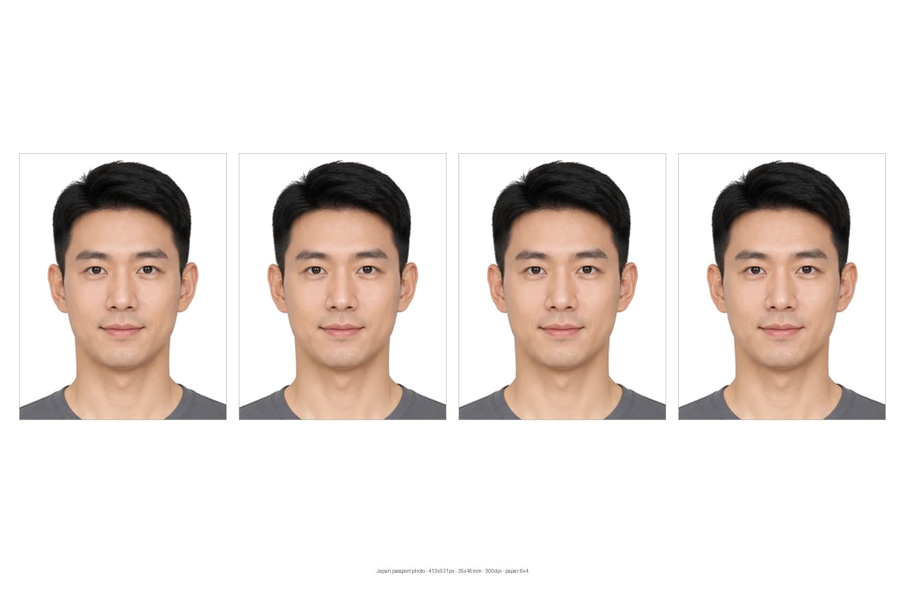 ID photo print sheet example