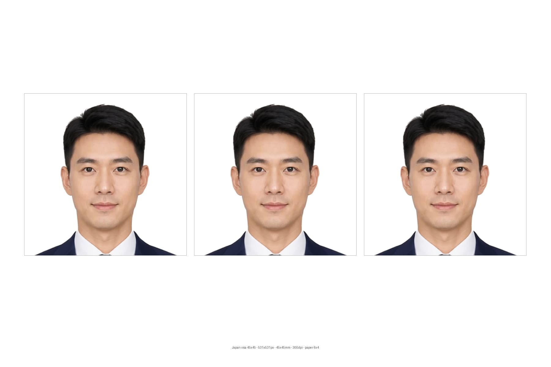 ID photo print sheet example