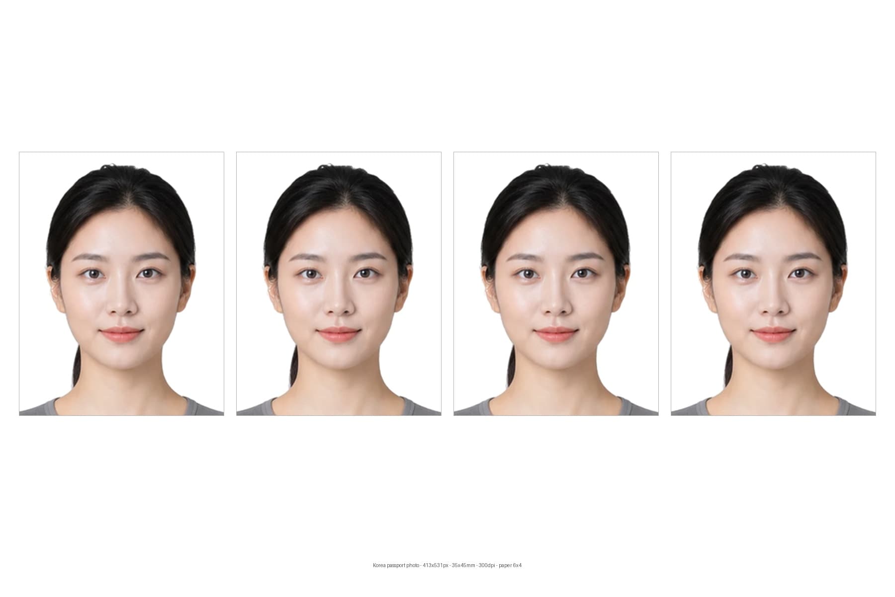 ID photo print sheet example