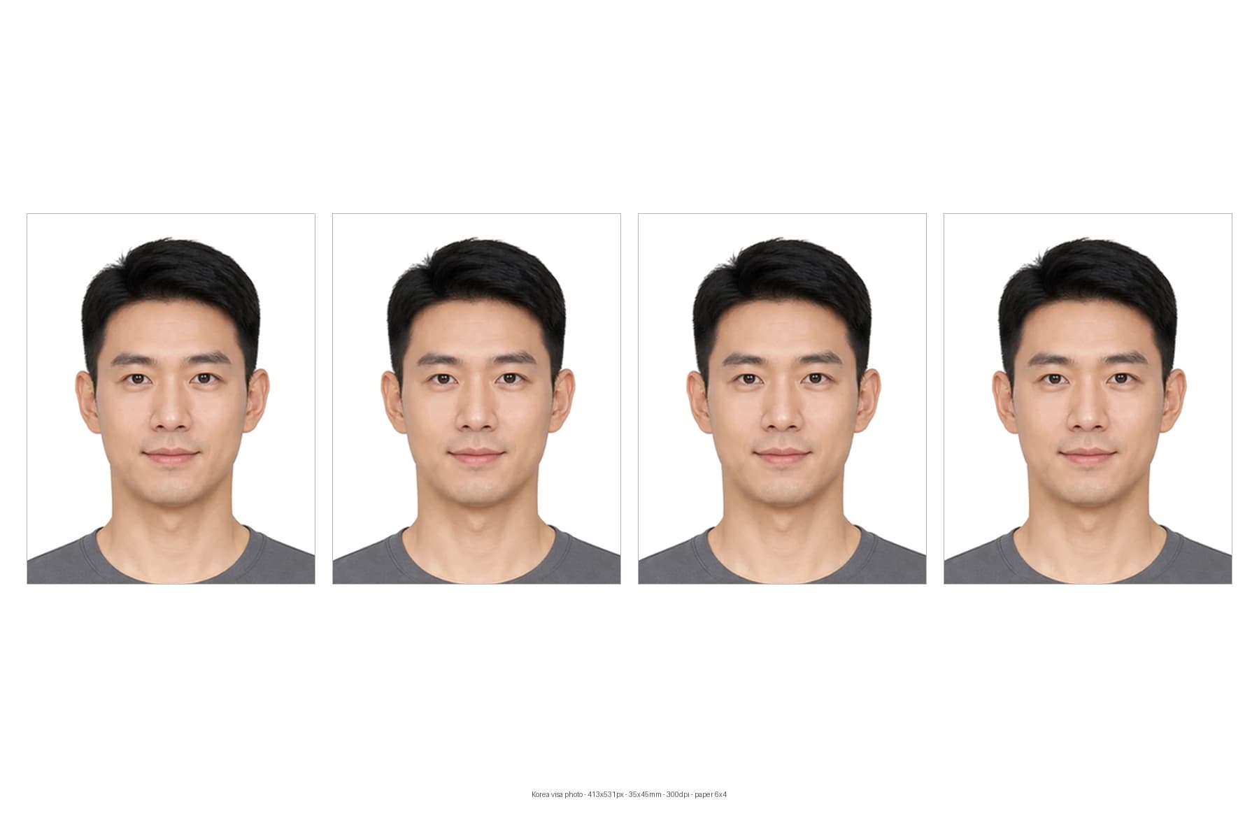 ID photo print sheet example