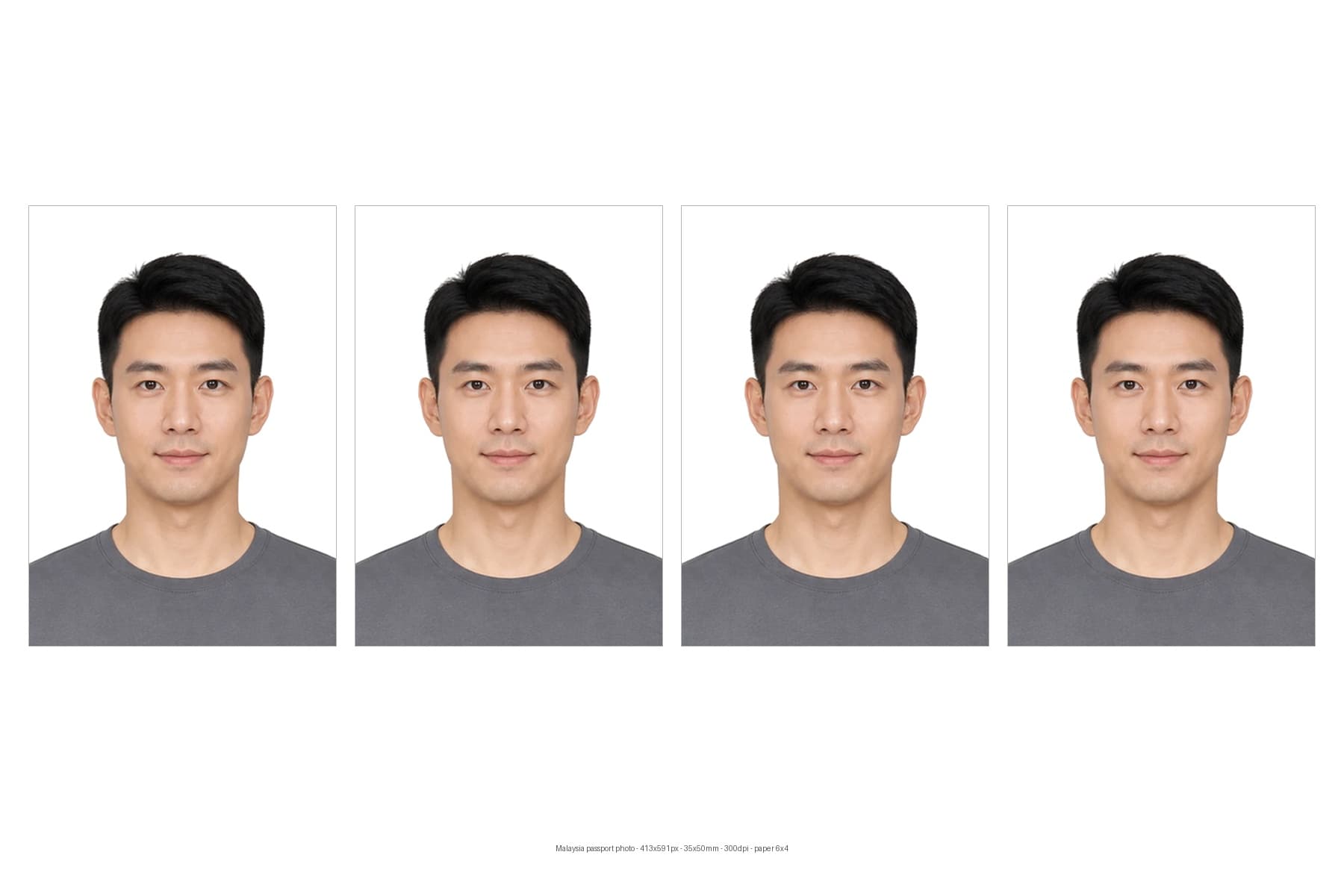 ID photo print sheet example