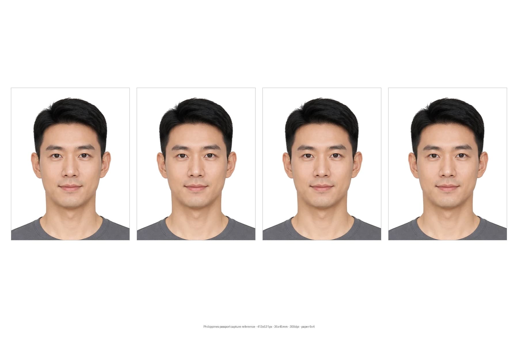 ID photo print sheet example