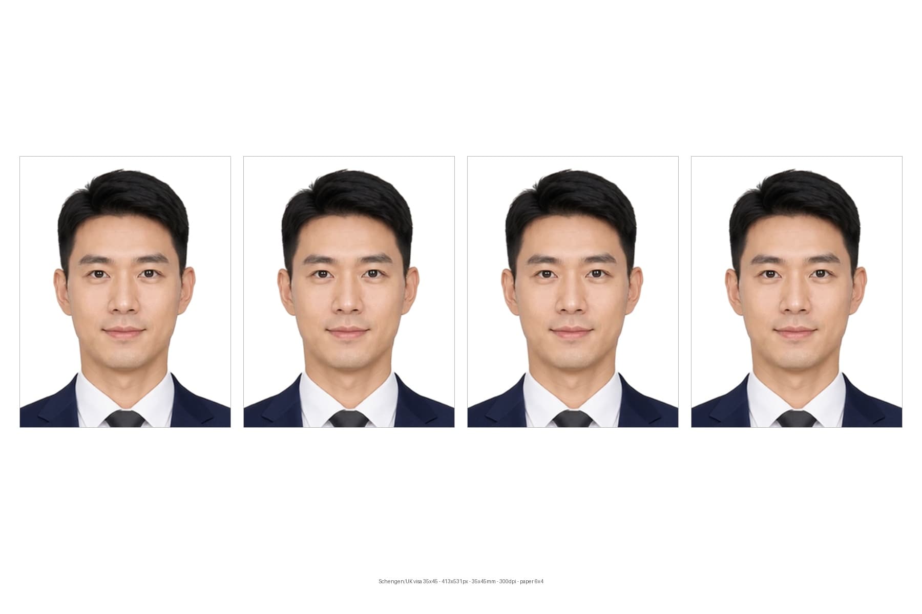 ID photo print sheet example