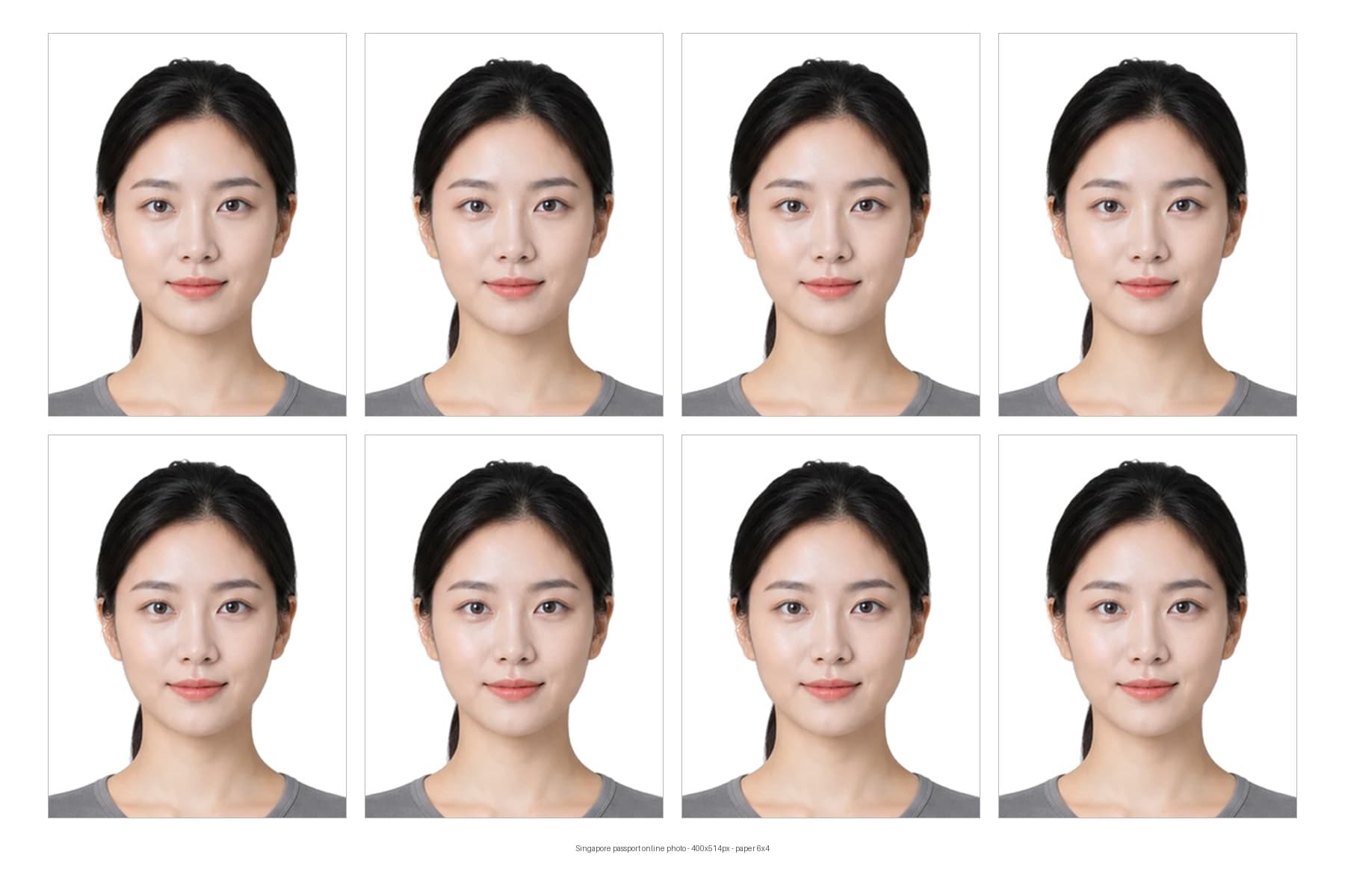ID photo print sheet example