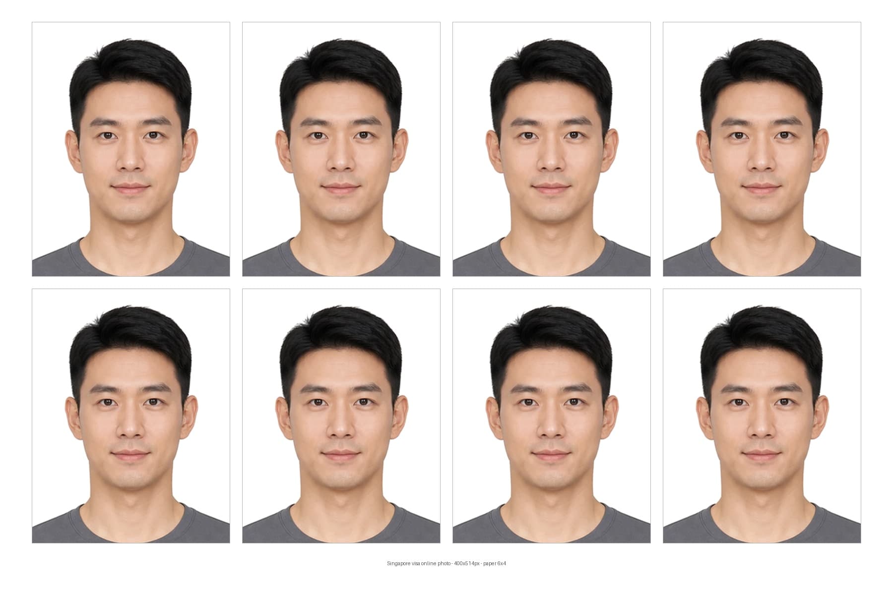 ID photo print sheet example