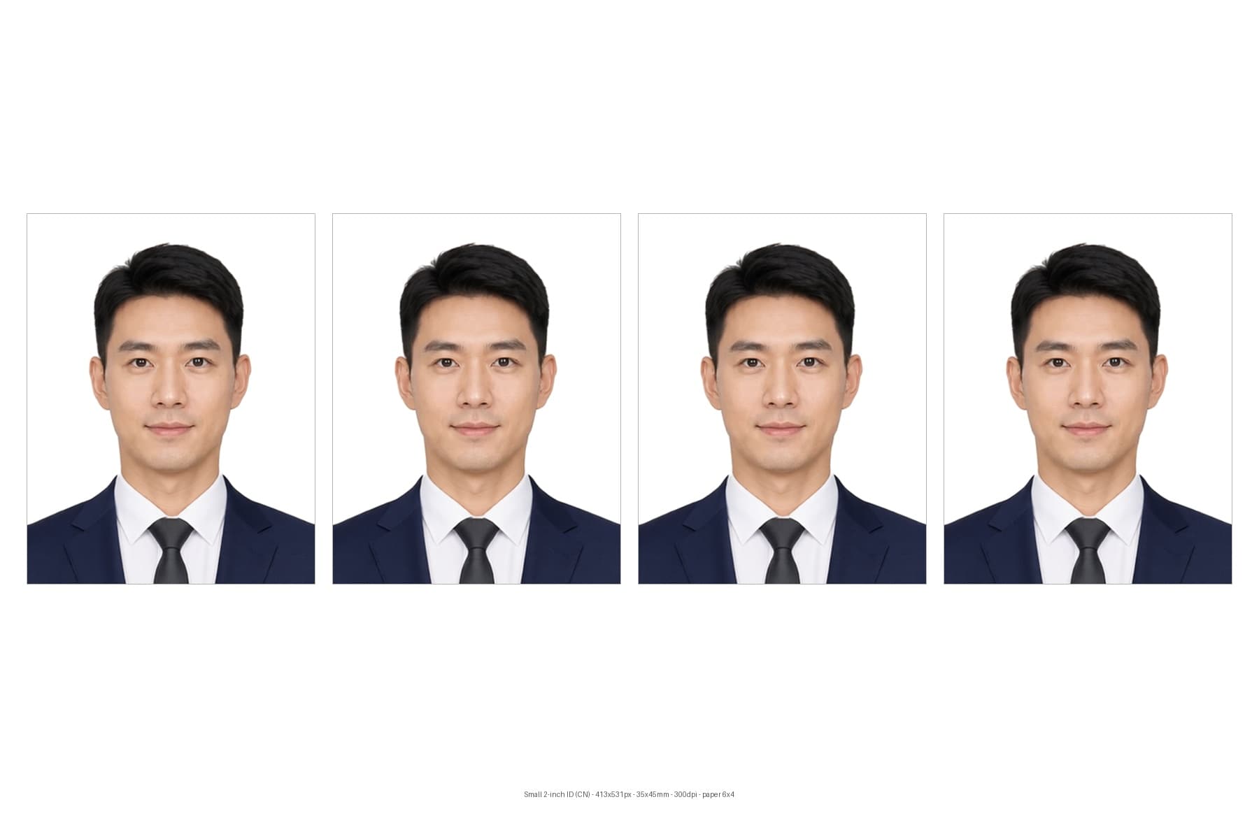 Contoh helaian cetak foto ID