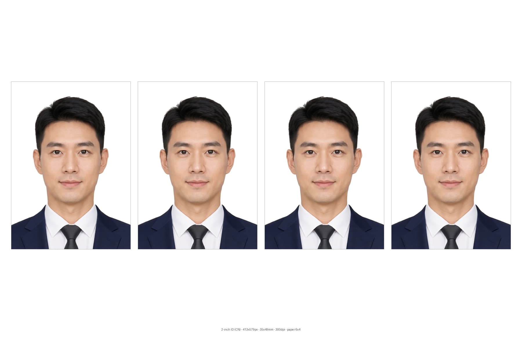 ID photo print sheet example