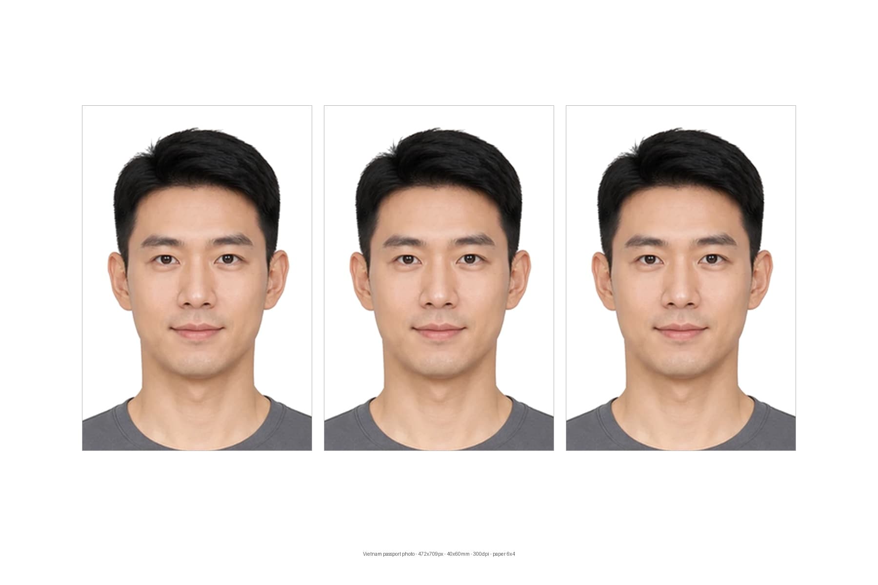 ID photo print sheet example